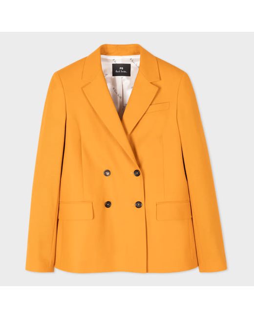 PS Paul Smith Wool-Hopsack Double-Breasted Blazer