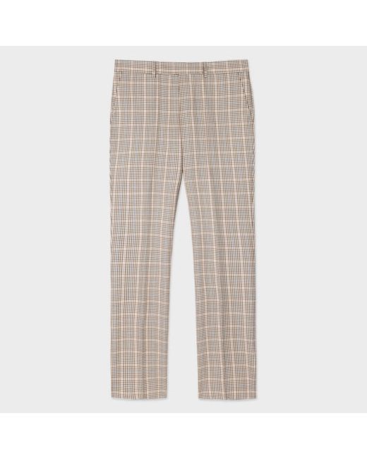 Paul Smith Slim-Fit Check Wool-Silk Trousers