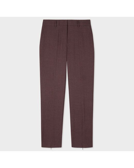 Paul Smith Slim-Fit Micro Check Wool Trousers