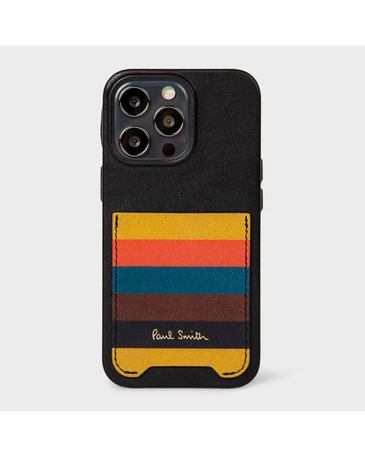 Paul Smith Native Union x iPhone 13 Pro Leather Case with Artist Stripe Pocket