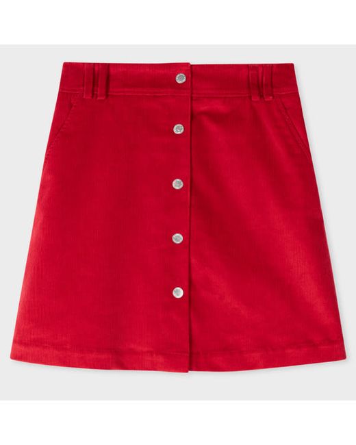 PS Paul Smith Corduroy Button Down Mini Skirt