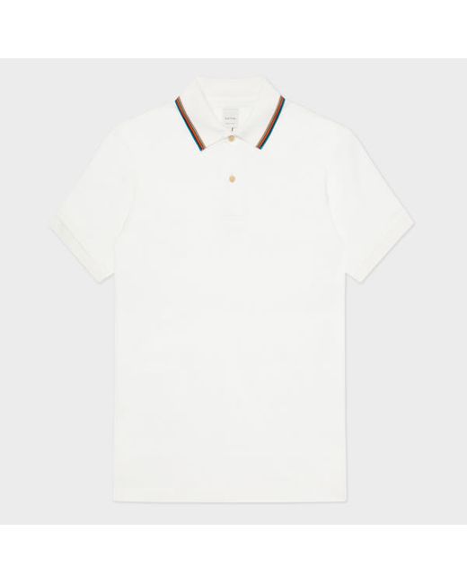 Paul Smith Polo Shirt With Signature Stripe Tipping