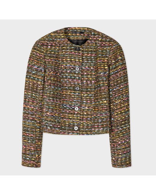 Paul Smith Multi Colour Tweed Cropped Jacket