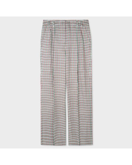 PS Paul Smith Houndstooth Wide Leg Trousers