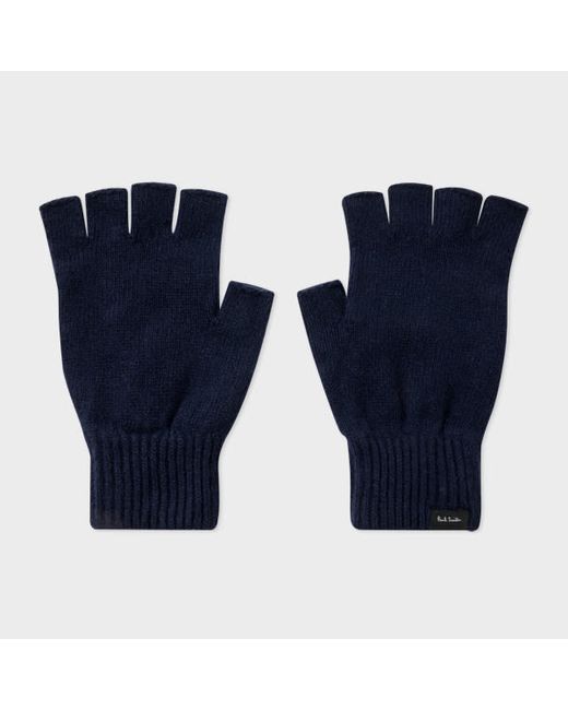 Paul Smith Dark Cashmere-Blend Fingerless Gloves