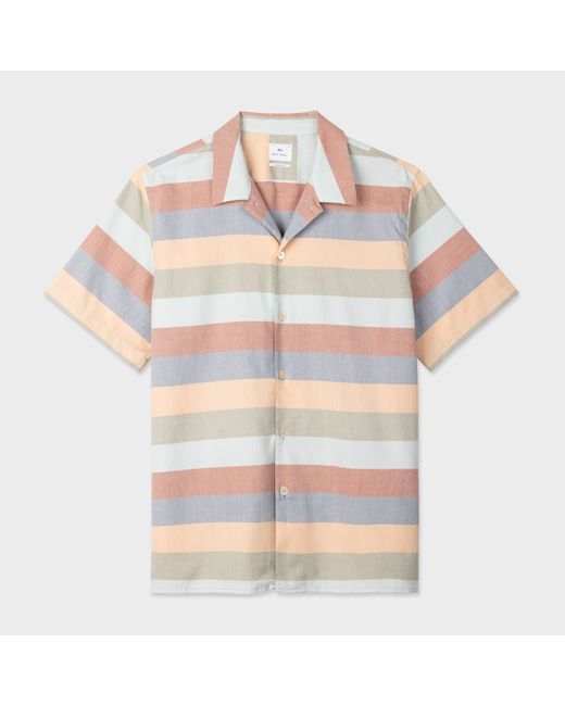 PS Paul Smith Casual-Fit Cotton Stripe Short-Sleeve Shirt