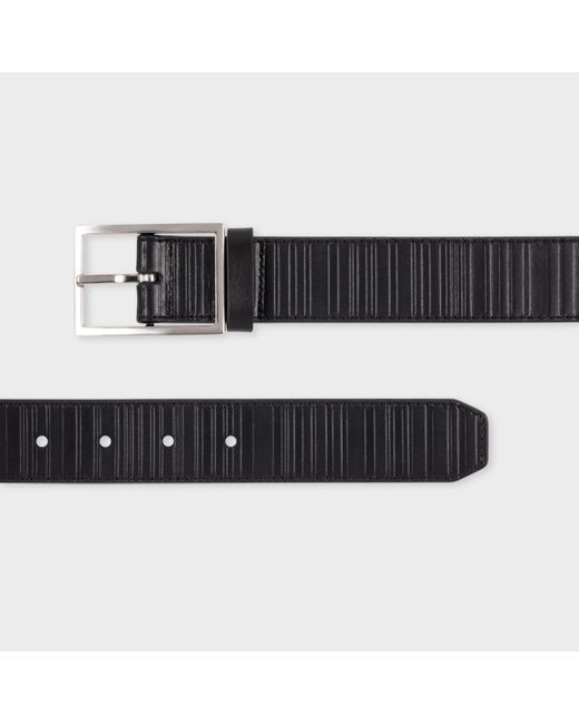 Paul Smith Shadow Stripe Leather Belt