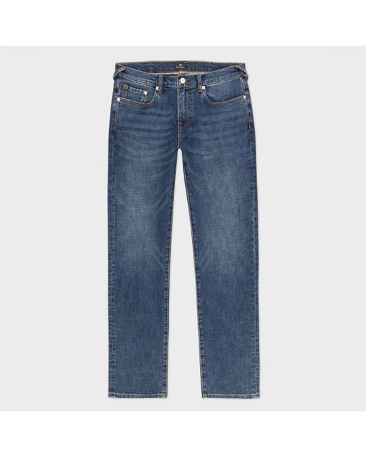 PS Paul Smith Tapered-Fit Crosshatch Stretch Rinse Jeans