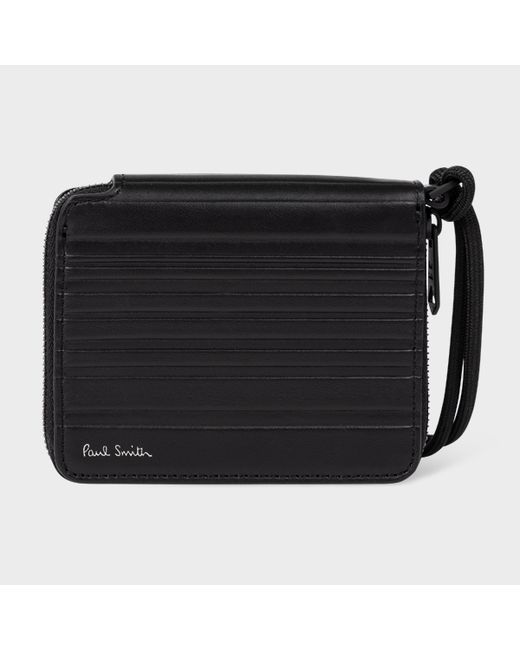 Paul Smith Shadow Stripe Leather Zip Wallet
