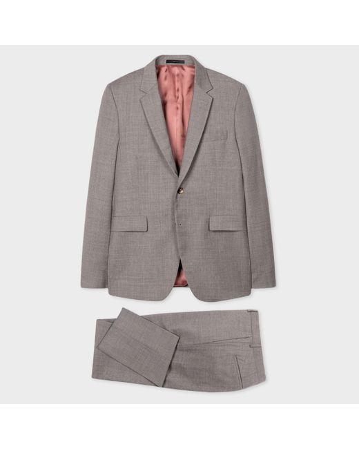Paul Smith The Kensington Slim-Fit And Brown Mini Check Wool Suit