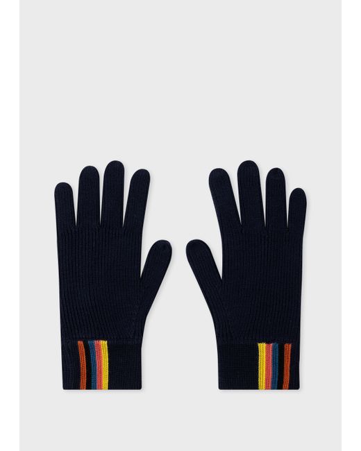 Paul Smith Merino Wool Artist Stripe Gloves