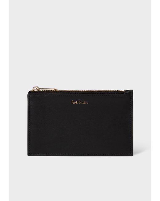 Paul Smith Leather Signature Stripe Zip Pouch
