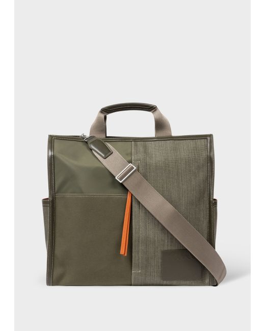 Paul Smith Mixed-Canvas Tote Bag