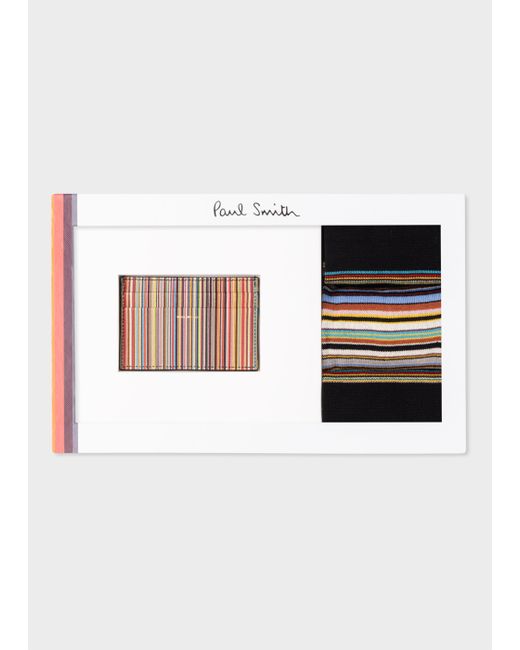 Paul Smith Card Holder And Three Pack Socks Gift Set