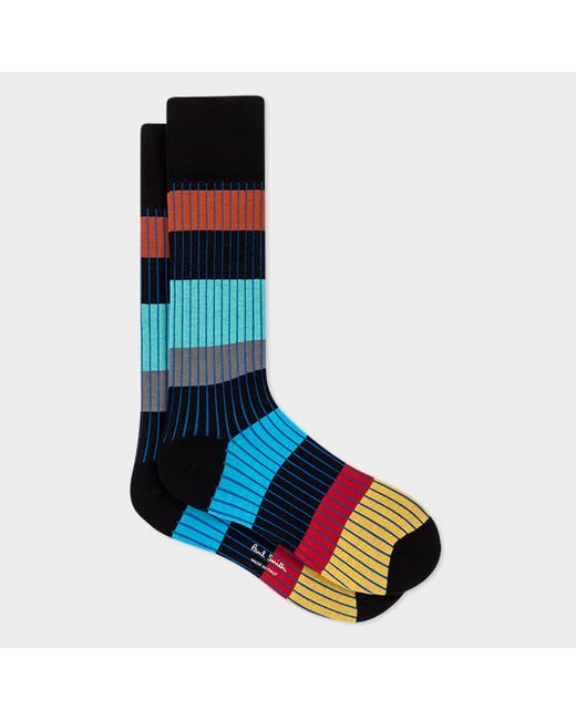Paul Smith Multi Colour Block Stripe Socks