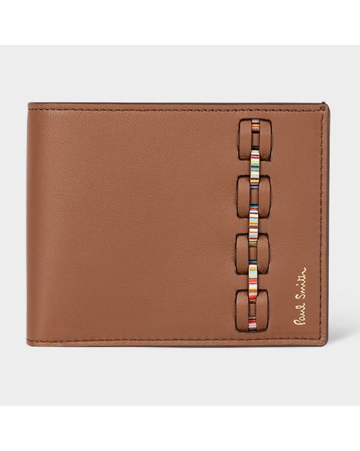Paul Smith Woven Front Calf Leather Billfold Wallet