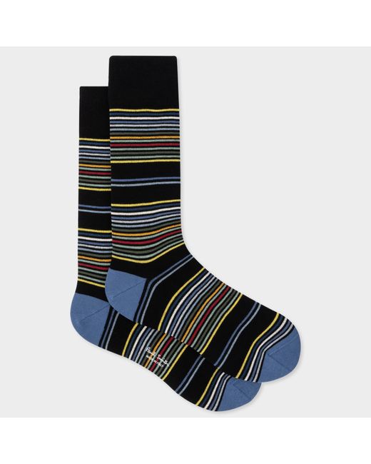 Paul Smith and Blue Multi-Stripe Socks