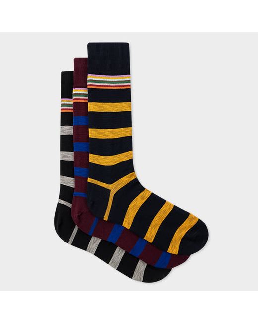 Paul Smith Marl Stripe Socks Three Pack