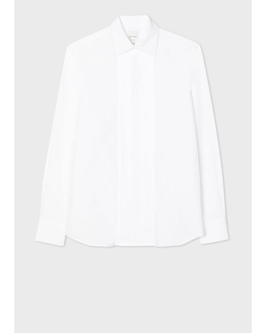 Paul Smith Tailored-Fit Cotton Pleated Front Evening Shirt