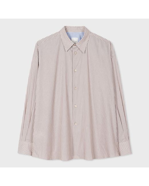 Paul Smith Beige Stripe Oversized Cotton Shirt