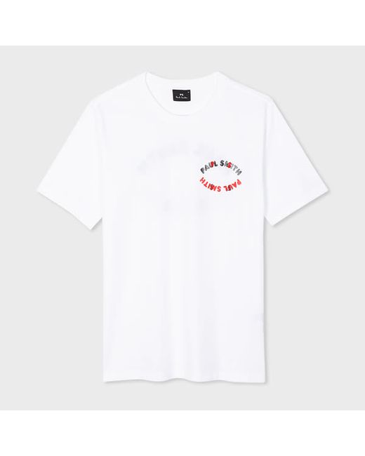 PS Paul Smith Cotton Happy Oval Print T-Shirt