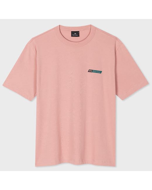 PS Paul Smith PS Slant Logo Cotton-Blend T-Shirt