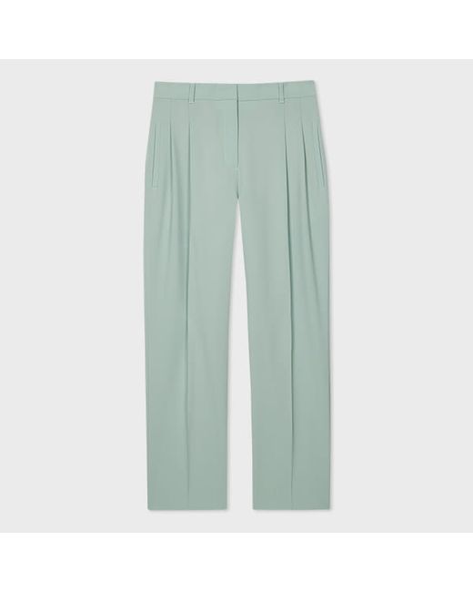 PS Paul Smith Pale Wool Hopsack Trousers