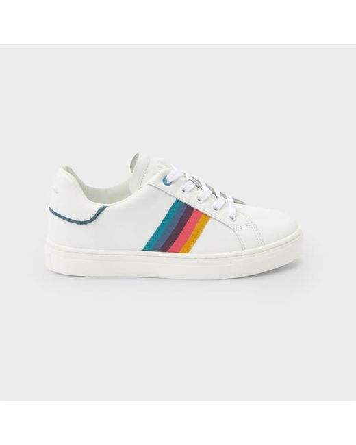 Paul Smith Junior Artist Stripe Lace Up Trainers