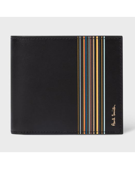 Paul Smith Leather Signature Stripe Block Billfold Wallet