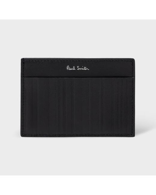 Paul Smith Leather Shadow Stripe Credit Card Holder