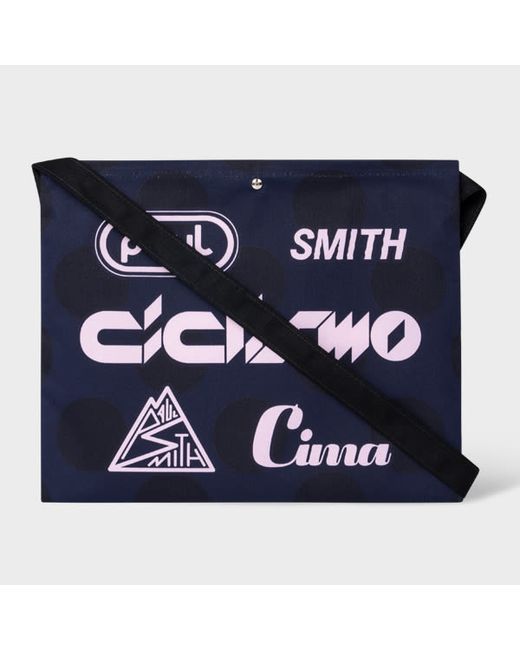 Paul Smith Navy Polka Dot Cycling Musette Bag