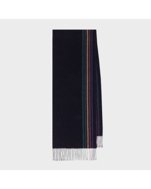 PS Paul Smith Dark Wool-Blend Sports Stripe Scarf