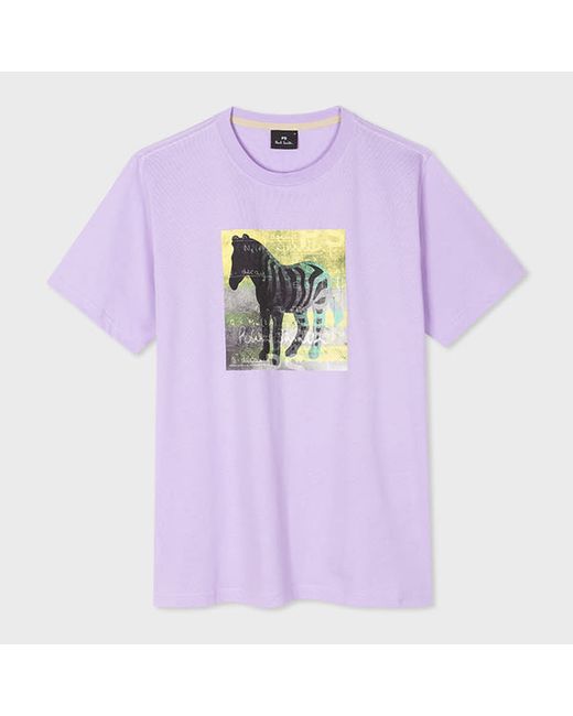 PS Paul Smith Zebra Square Print Cotton T-Shirt
