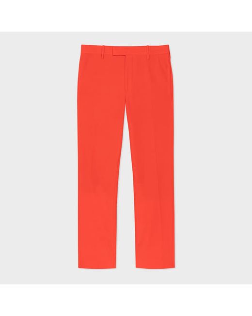 Paul Smith Slim-Fit Red Wool-Cotton Trousers