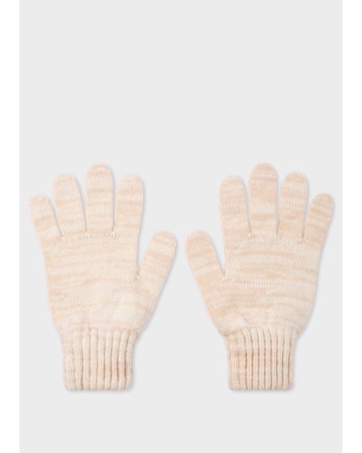 Paul Smith Ecru Wool Marl Gloves