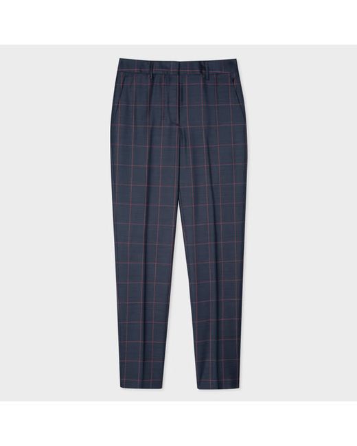 Paul Smith Classic-Fit Navy Check Wool Trousers
