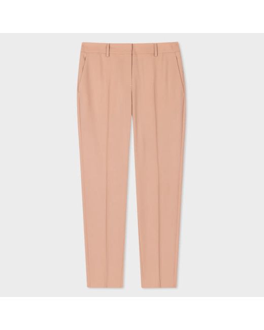 PS Paul Smith Warm Nude Wool Hopsack Trousers