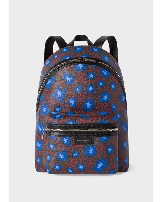 PS Paul Smith Supernova Print Backpack With Leather Trims