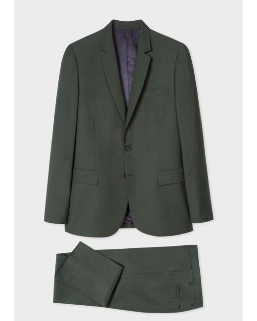 PS Paul Smith Mid-Fit Dark Wool-Mohair Suit