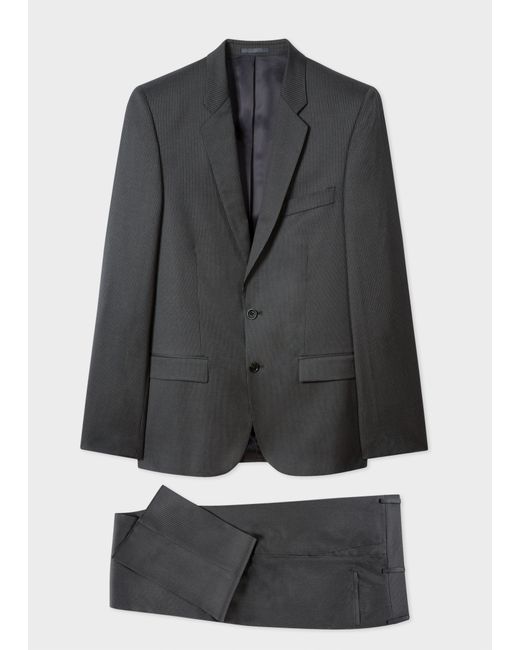 PS Paul Smith Mid-Fit Charcoal Pinstripe Suit