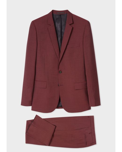 PS Paul Smith Mid-Fit Dark Wool-Mohair Suit