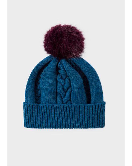 PS Paul Smith Cable Knit Bobble Hat