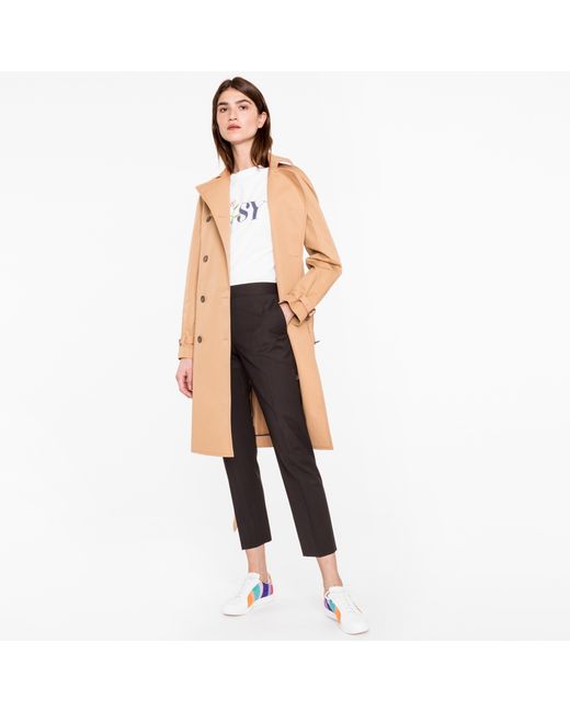 Paul Smith Twill Trench Coat With Contrasts