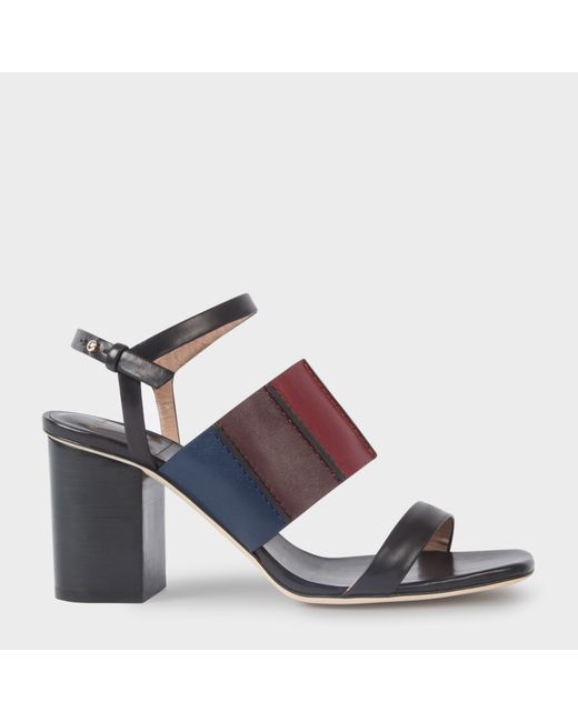 Paul Smith Womens Colour-Block Leather Constantina Heeled Sandals