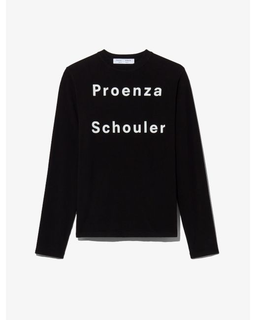 Proenza Schouler White Label Logo Long Sleeve T-Shirt
