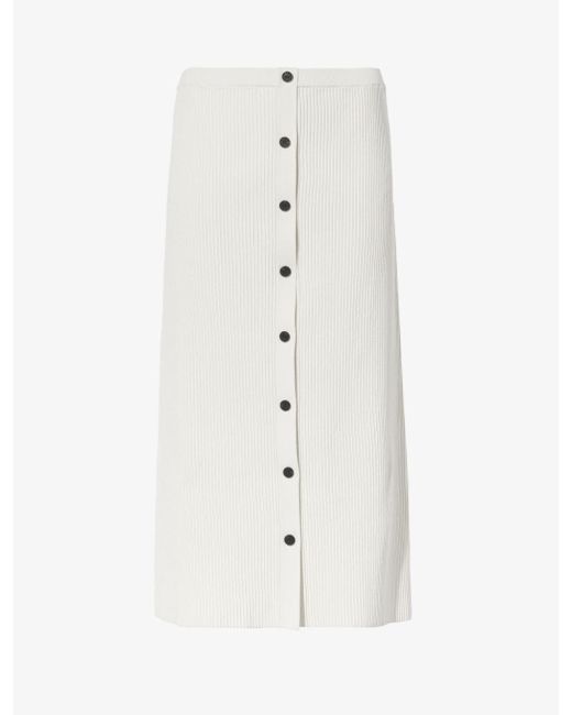 Proenza Schouler White Label Rib Knit Button Front Skirt