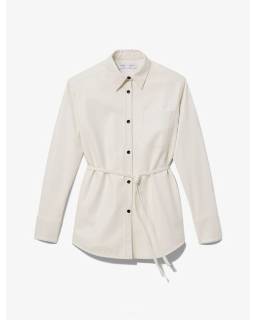 Proenza Schouler White Label Faux Leather Shirt Jacket