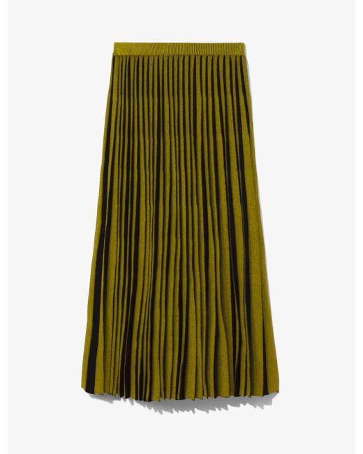Proenza Schouler White Label Sheer Stripe Knit Skirt
