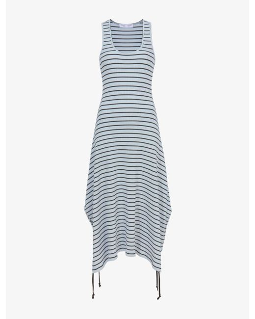 Proenza Schouler White Label Stripe Rib Sleeveless Dress