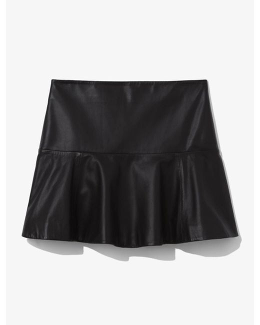 Proenza Schouler White Label Leather Ruffle Mini Skirt
